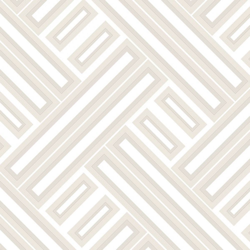 Patton Wallcoverings GX37606 GeometriX Rectangles Wallpaper in Beige, Taupe, Antique White